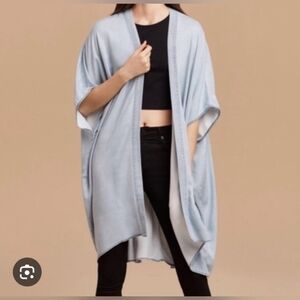 Talula Oversized Chambray Open-Front Boho Kimono Cardigan – XXS/XS